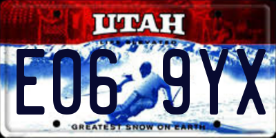 UT license plate E069YX