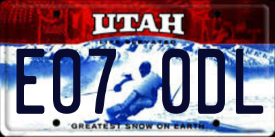 UT license plate E070DL