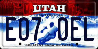 UT license plate E070EL