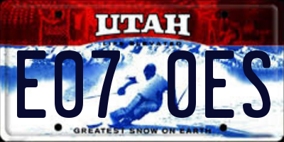 UT license plate E070ES