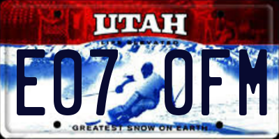 UT license plate E070FM