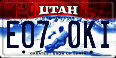 UT license plate E070KI