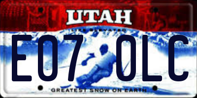 UT license plate E070LC