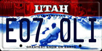 UT license plate E070LI