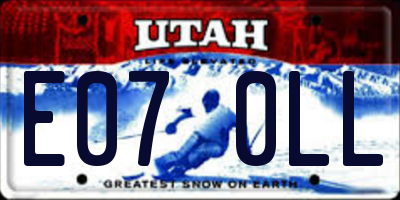 UT license plate E070LL