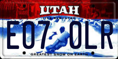 UT license plate E070LR