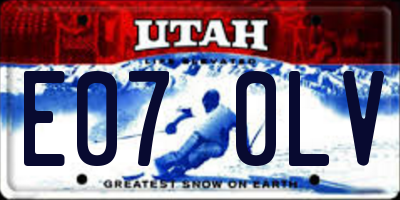 UT license plate E070LV