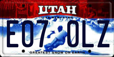 UT license plate E070LZ