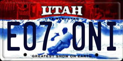 UT license plate E070NI
