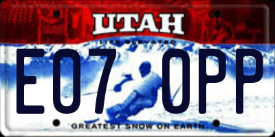 UT license plate E070PP