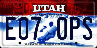 UT license plate E070PS