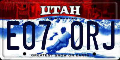 UT license plate E070RJ