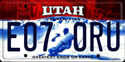 UT license plate E070RU