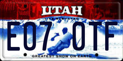 UT license plate E070TF