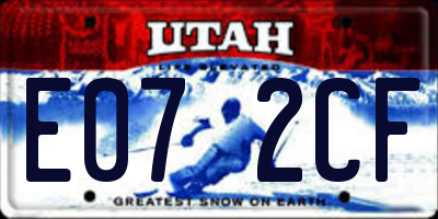 UT license plate E072CF