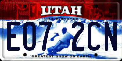 UT license plate E072CN