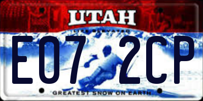 UT license plate E072CP