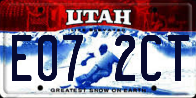 UT license plate E072CT