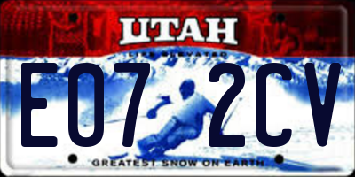 UT license plate E072CV