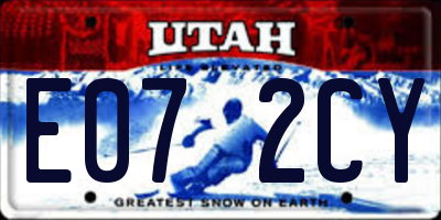 UT license plate E072CY