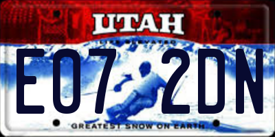 UT license plate E072DN