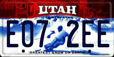 UT license plate E072EE