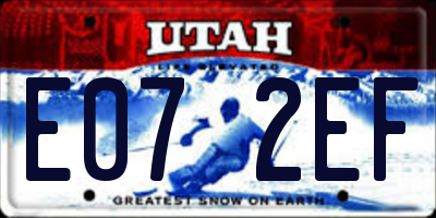 UT license plate E072EF