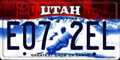 UT license plate E072EL