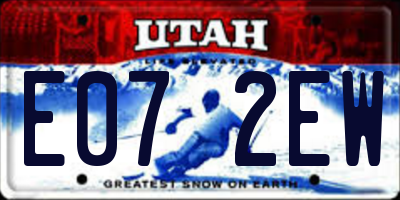 UT license plate E072EW