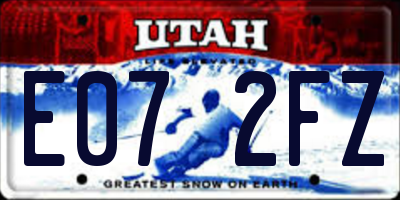 UT license plate E072FZ