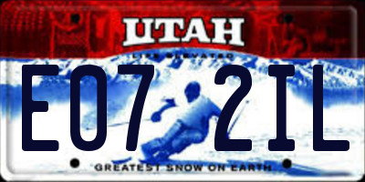UT license plate E072IL