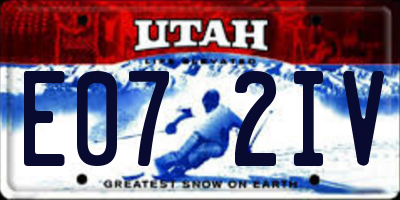 UT license plate E072IV