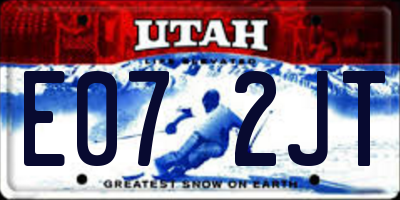 UT license plate E072JT