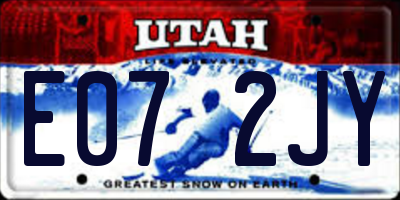 UT license plate E072JY