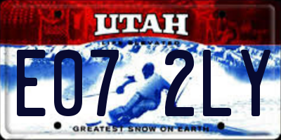 UT license plate E072LY