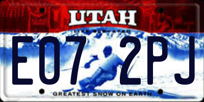 UT license plate E072PJ
