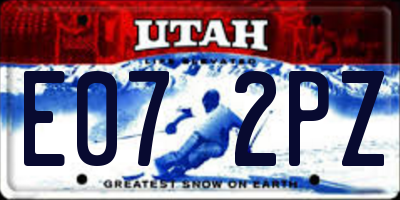 UT license plate E072PZ