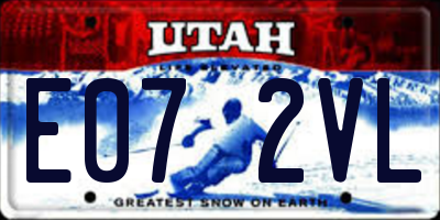 UT license plate E072VL