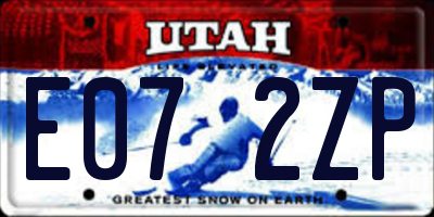 UT license plate E072ZP