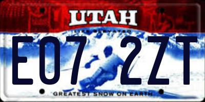 UT license plate E072ZT