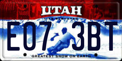 UT license plate E073BT