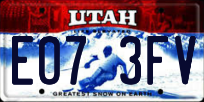 UT license plate E073FV