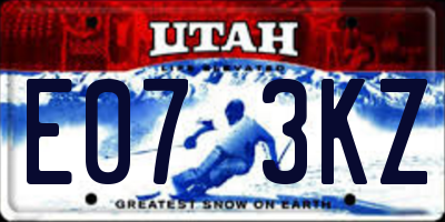UT license plate E073KZ