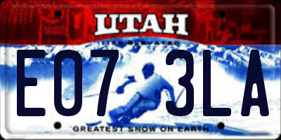 UT license plate E073LA