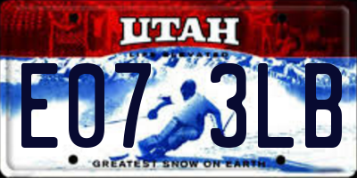 UT license plate E073LB