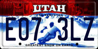 UT license plate E073LZ