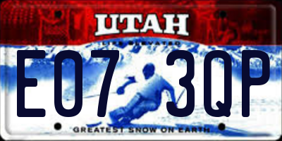 UT license plate E073QP