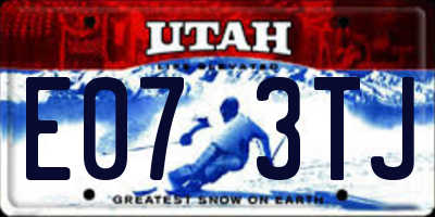 UT license plate E073TJ