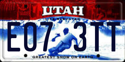 UT license plate E073TT