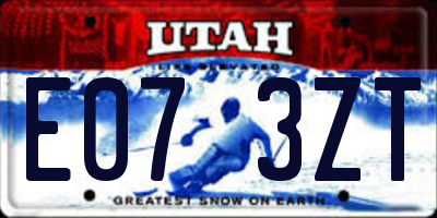 UT license plate E073ZT